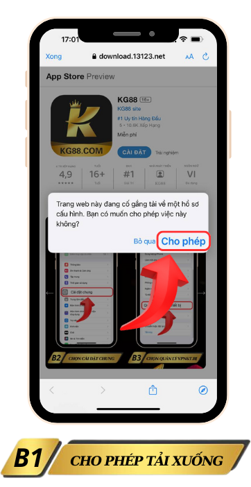 KG88 - Hướng dẫn tải app trên điện thoại di động